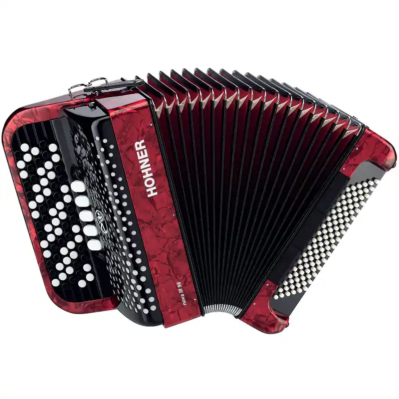 Markenprodukt Hohner Nova III 96 rot B-Griff
