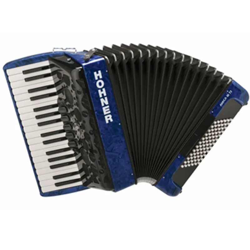 Geprüft Hohner Amica III 72 Design 2 blau