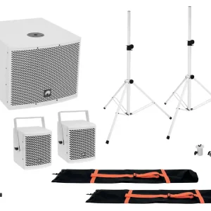 OMNITRONIC Set MOLLY 2.1 Aktivsystem Sub + 2x Top + Zubehör, weiß Bestseller