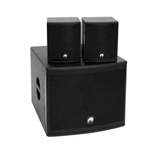 Letzte Chance OMNITRONIC Set MOLLY-12A Subwoofer aktiv + 2x MOLLY-6 Top 8 Ohm, schwarz