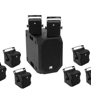 Omnitronic Set BOB-10A sw + 8x BOB-4 sw Markenprodukt
