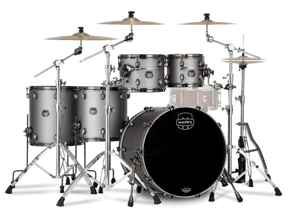 Mapex Saturn Evolution Maple Stage+ Shellset Gun Metal Grey Kostenfreie Lieferung
