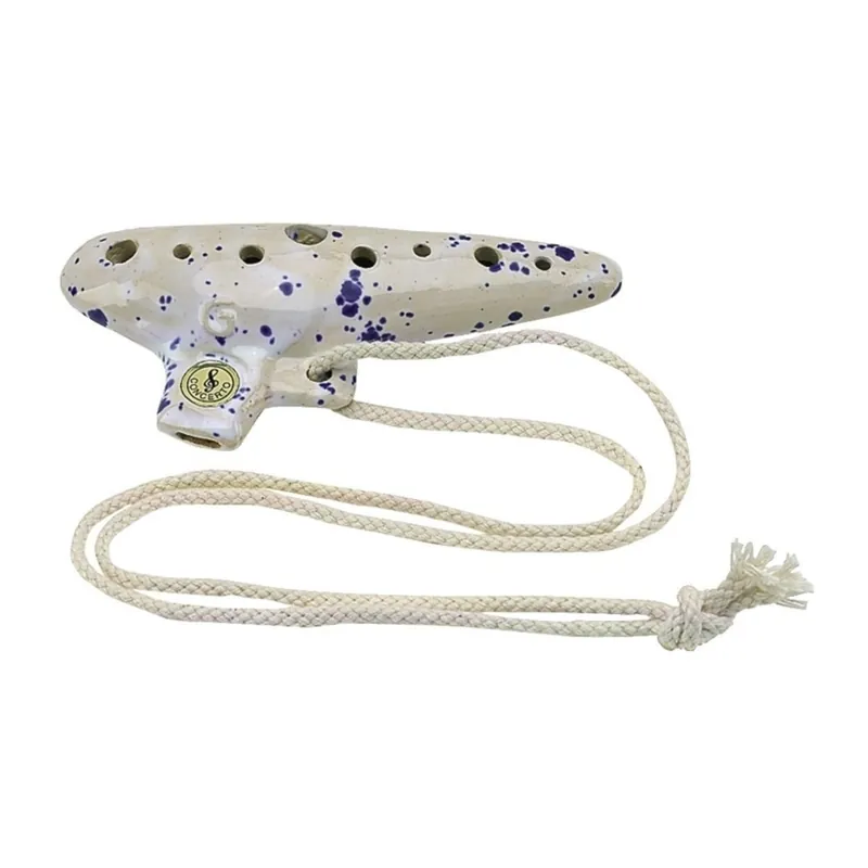 Gewa Ocarina Konzert C-Stimmung 18,5 cm weiß/blau Nur Für Kurze Zeit
