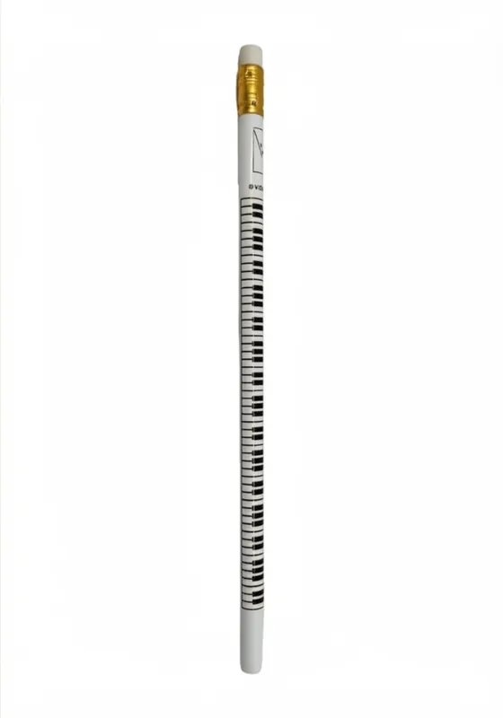 Günstig Bleistift mit Tastatur Motiv, weiß