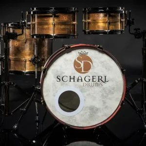 Nur Heute Schagerl Drum Kit  20/14/12/10  DARK VINTAGE / Black Nic