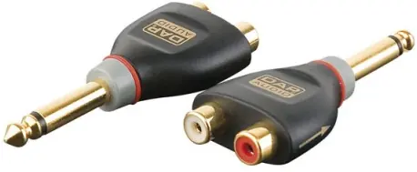 Bestpreis DAP Adapter XGA41 Kl. 6,3 mono / 2 x Chinch f, 2x10 kOhm XCALIBER