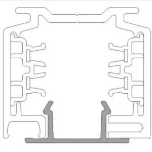 Neue Ware Eutrac Abdeckprofil für 3 Phasen Stromschiene, grau, 1m