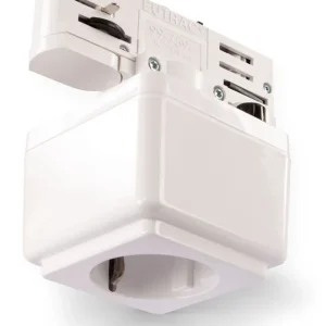 Eutrac 3 Phasen Steckdosen Multi Adapter, Datenbus Option, weiß Ausverkauf