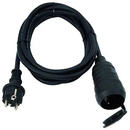 Schutzkontakt Verlängerung 3x1,5mm 10m konfektioniert mit Kunssttoff Stecker/Kupplung IP44 Direkt Vom Hersteller