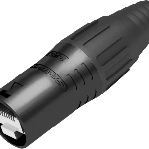 Markenware SEETRONIC RJ45-Kabelhalter Schwarzes Gehäuse – schwarze Endkappe