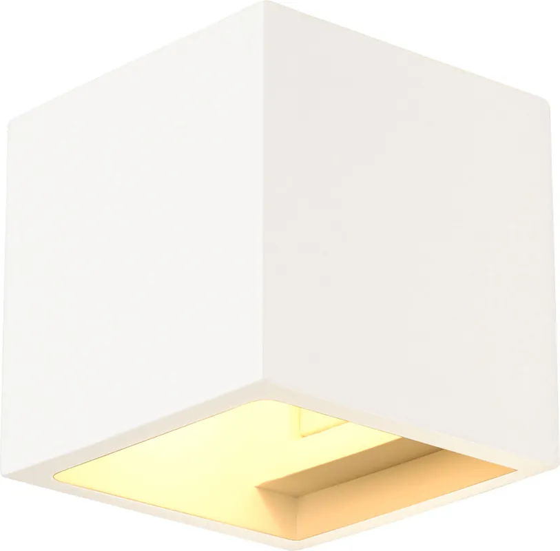 SLV PLASTRA CUBE Wandleuchte, eckig, weisser Gips, G9, max. 42W Bestpreis