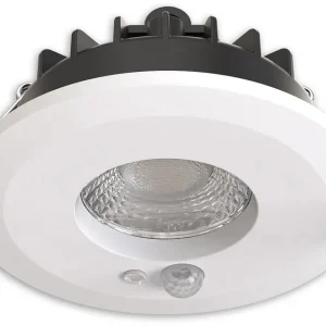 Schneller Versand ISOLED LED Einbaustrahler Vario-68 mit PIR-Sensor 6W, 60°, 2700|3000|4000|6000K, IP65, CRI90, weiß