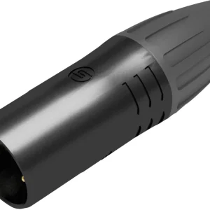 SEETRONIC XLR 5P Stecker - männlich - IP65 Goldkontakte - schwarzes Gehäuse Sale