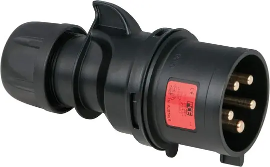 PCE CEE 32A 400V 5p Stecker männlich - Schwarz, Turbo Twist, IP44 Wochenendangebot