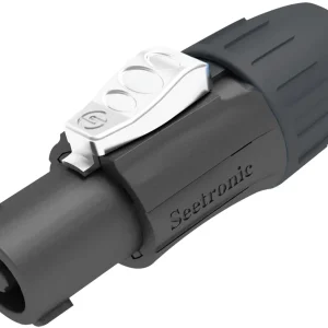 SEETRONIC Lautsprecher 4P-Stecker – männlich, schwarzes Gehäuse – schwarze Endkappe Versand Am Gleichen Tag