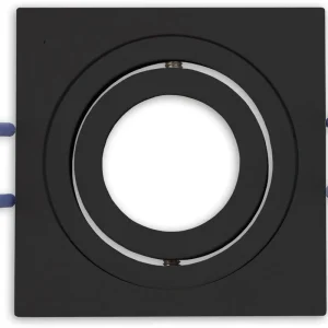 Gratis Versand ISOLED Einbaurahmen für MR11/GU10 Mini Spots, schwenkbar, eckig, schwarz