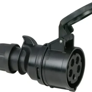 Markenprodukt PCE CEE 16A 400V 5p Stecker weiblich - Schwarz, Turbo Twist, IP44