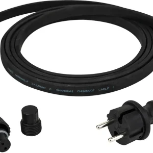 SHOWGEAR Stromkabel für Girlandenleuchte E27 Schwarz – 3 m Abverkauf
