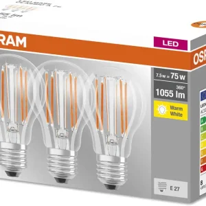 Aktuell OSRAM LED BASE CLASSIC A Lampe klar (ex 75W) 7,5W / 2700K 3er Set