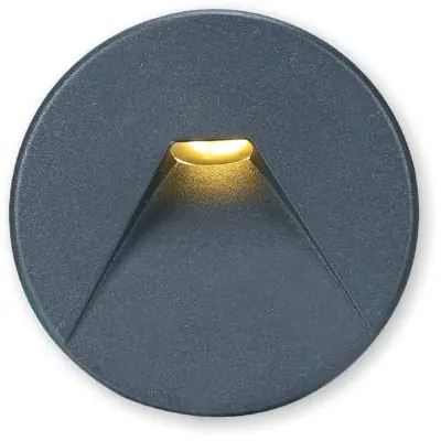 Begrenztes Angebot ISOLED Cover Aluminium rund 2 schwarz für Wandeinbauleuchte Sys-Wall68