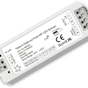 Direktkauf ISOLED Sys-Pro Push/Funk Soft-On/Soft-Off PWM-Dimmer, 1 Kanal, 12-48V DC 8A