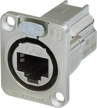 Sonderangebot Neutrik NE 8 FDXP 6 Einbaubuchse D-Form CAT6, vernickelt