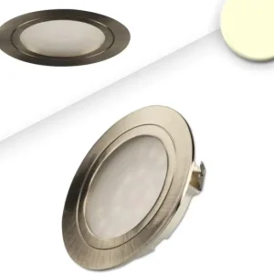 Angebot ISOLED LED Möbeleinbaustrahler MiniAMP silber, 2W, 12V DC warmweiß 3000K, dimmbar