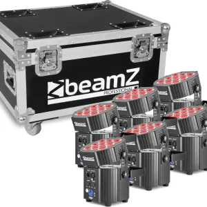 Super-Preis beamZ Pro BBP60 Uplighter Set, 6-teilig im Flightcase mit Ladegerät