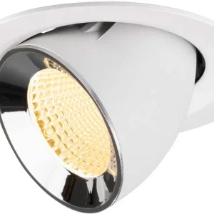 Abverkauf SLV NUMINOS® GIMBLE M, Deckeneinbauleuchte weiß/chrom 3000 K 40°