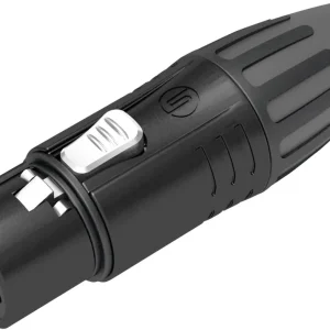 Beliebt SEETRONIC XLR 3P-Stecker – weiblich, silberne Kontakte, schwarzes Gehäuse