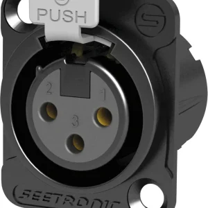 Jetzt Bestellen SEETRONIC XLR 3P Chassis – weiblich, Goldkontakte – schwarzes Gehäuse