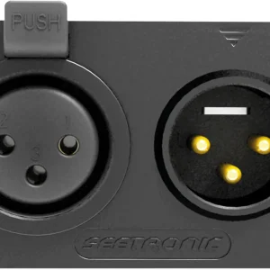 SEETRONIC XLR 3P Eingangs-/Ausgangs-Kombinationsgehäuse IP65 – Goldkontakte Kostenloser Rückversand