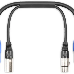 Mega-Angebot PD-Connex CX06-0.50 Leichtes Kombikabel Powerconnector B - XLR M / Powerconnector A - XLR F 0.50m