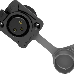 SEETRONIC XLR 3P Chassis – weiblich – IP65 Goldkontakte – schwarzes Gehäuse Rabatt