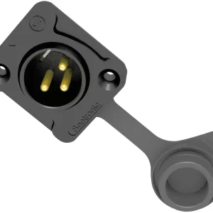 SEETRONIC XLR 3P Chassis – Stecker – IP65 Goldkontakte – schwarzes Gehäuse Angebot