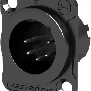 Bestpreis SEETRONIC XLR 5P Chassis – Stecker, schwarzes Gehäuse