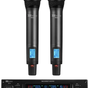 Sofort Bestellen Power Dynamics PD220 2x 80-Kanal UHF-Drahtlosmikrofon True Diversity System HH