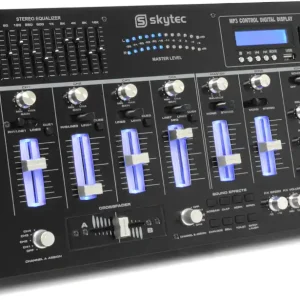 Finale Aktion Skytec STM-3007 6-Kanal Mischpult SD/USB/MP3/LED/BT 19"