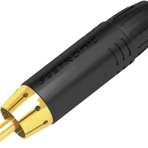 SEETRONIC RCA-Stecker – männlich – schwarzes Gehäuse, goldene Kontakte – schwarze Endkappe Aktuell