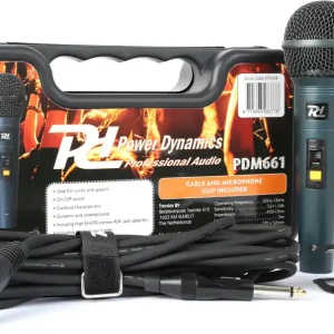 Dynamisches Gesangsmikrofon Power Dynamics PDM661 im Koffer Super-Preis