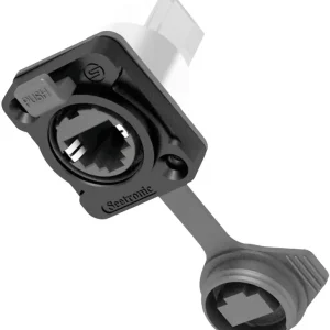 SEETRONIC RJ45-Chassis-Durchführung mit verriegelbarer Buchse – IP65 Geprüft