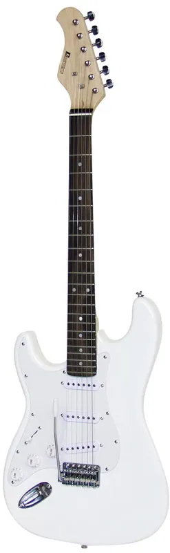 DIMAVERY ST-203 E-Gitarre LH, weiß Schneller Versand