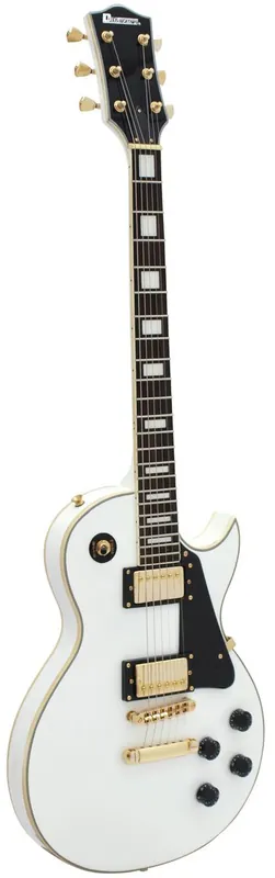 Must-Have DIMAVERY LP-520 E-Gitarre, weiß/gold