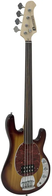 Neu DIMAVERY MM-501 E-Bass, fretless, tobacco