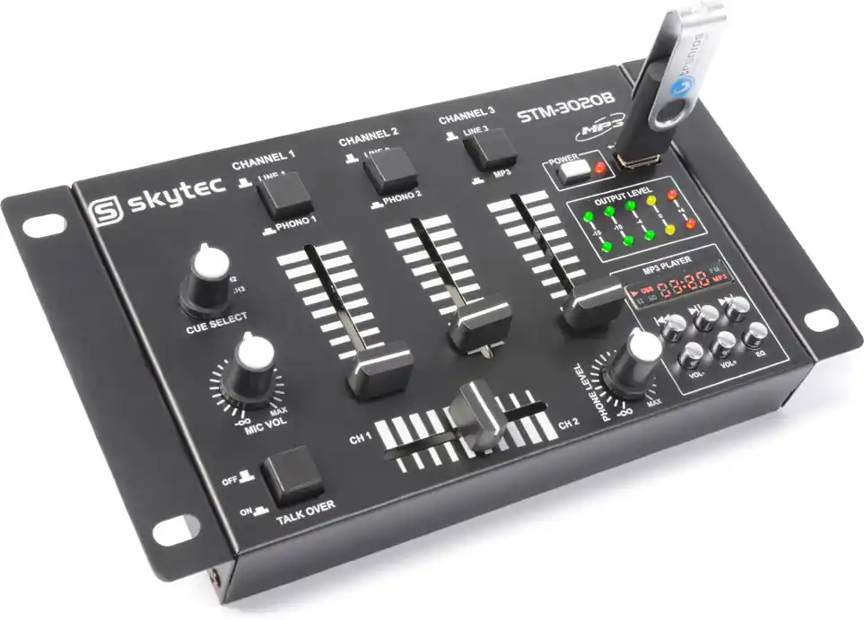 Mega-Angebot Skytec STM-3020B 6-Kanal-Mischpult USB/MP3 - Schwarz