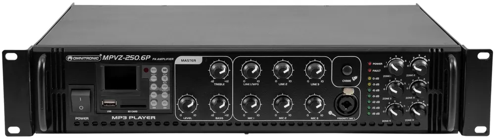 Abverkauf OMNITRONIC MPVZ-250.6P Mischverstärker