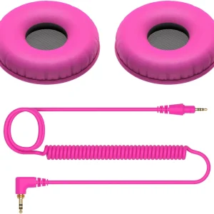 Neu Im Sortiment Pioneer DJ HC-CP08-V Zubehörpaket 2x Ohrpolster und 1x Kabel, Rosa