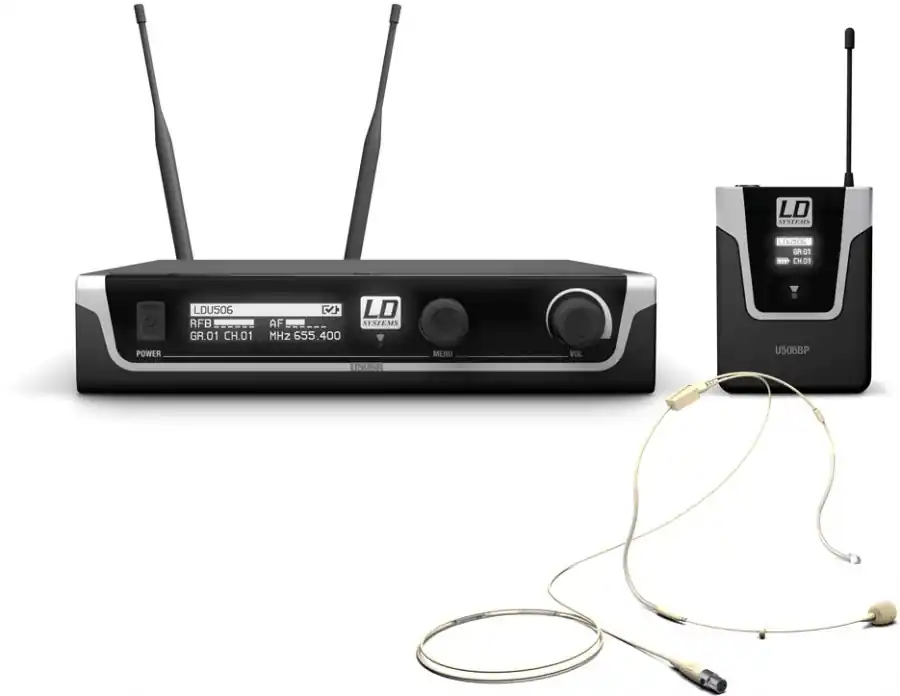 LD Systems U506BPHH Funkmikrofon mit Bodypack und Headset hautfarben Mega-Angebot