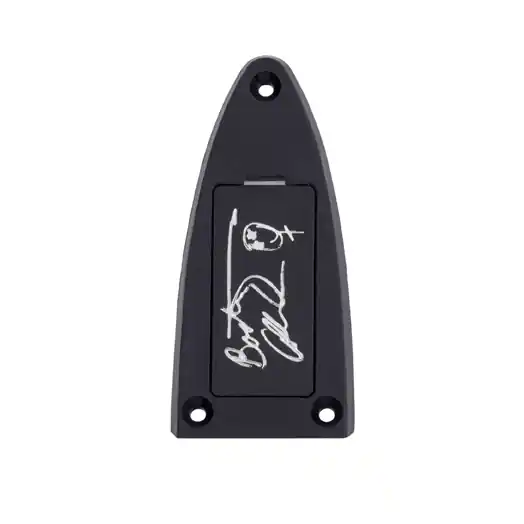 Heißes Angebot Warwick Parts - Easy-Access Truss Rod Cover for Warwick Bootsy Collins Signature, White Logo