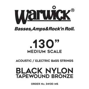 Direktkauf Warwick Black Nylon Tapewound Acoustic / Electric - Bass Single String, .130", Medium Scale